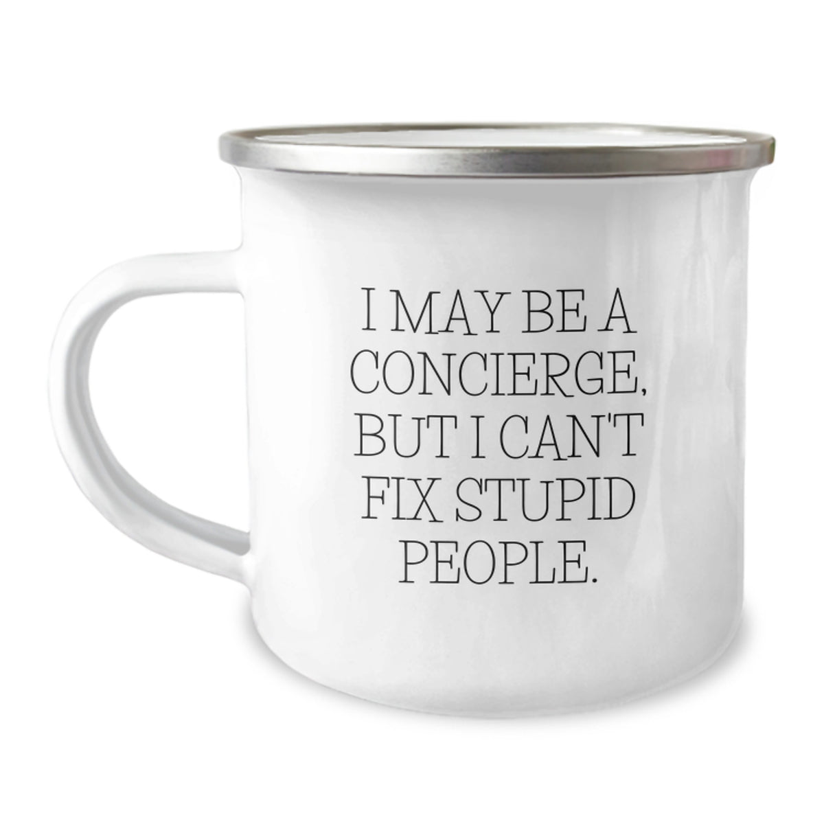 Christmas Gift for Her - Humorous Concierge Camping Mug Present - Image 1
