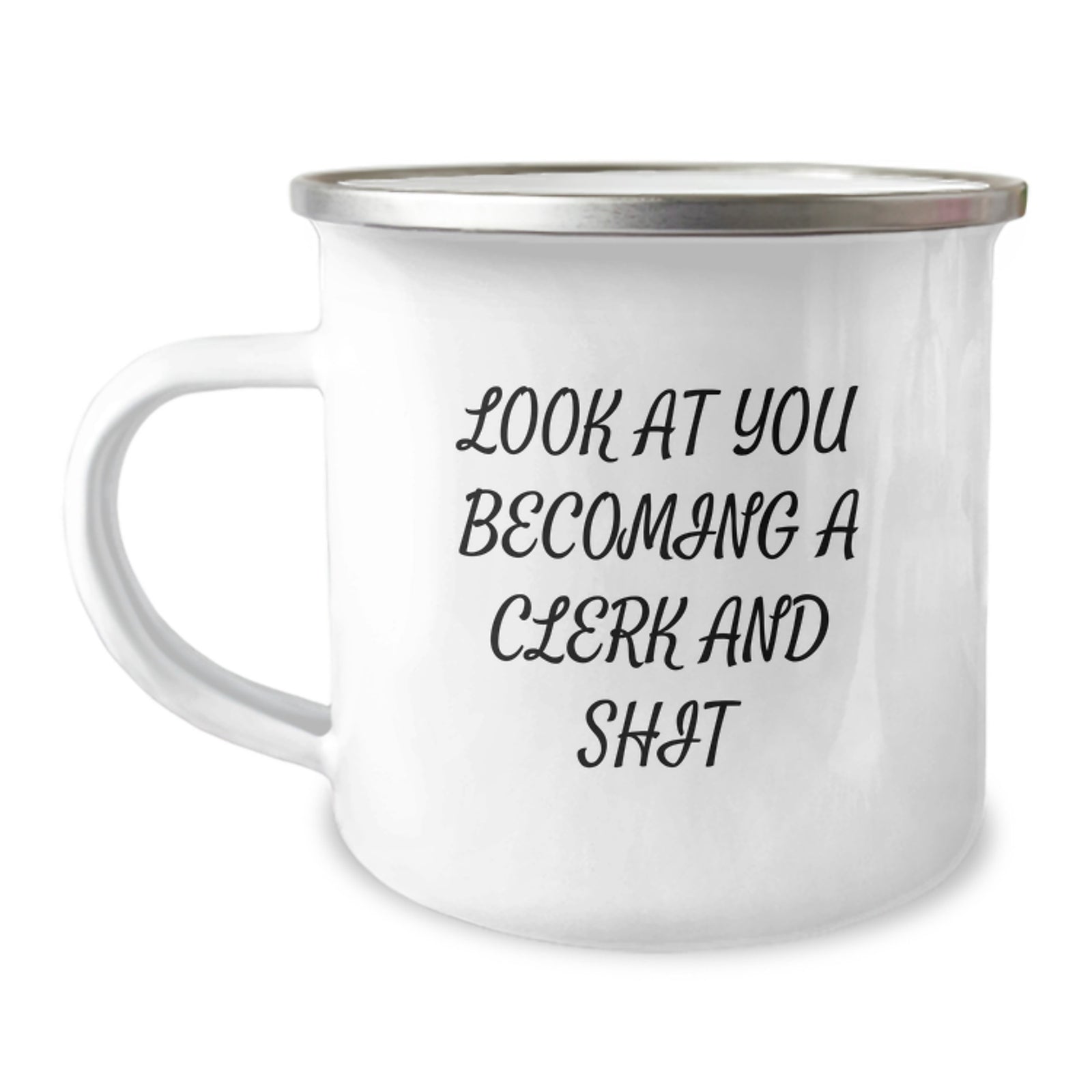 Clerk Camping Mug Gift for Him - A Humorous Keepsake and Shit - Image 1