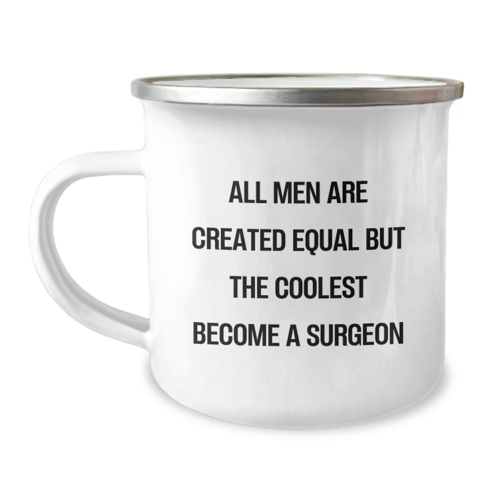 Funny Gifts from Friends for Surgeon Men - 'All Men Are Created Equal But The Coolest Become A Surgeon' Christmas Unique Gifts for Him - Image 1
