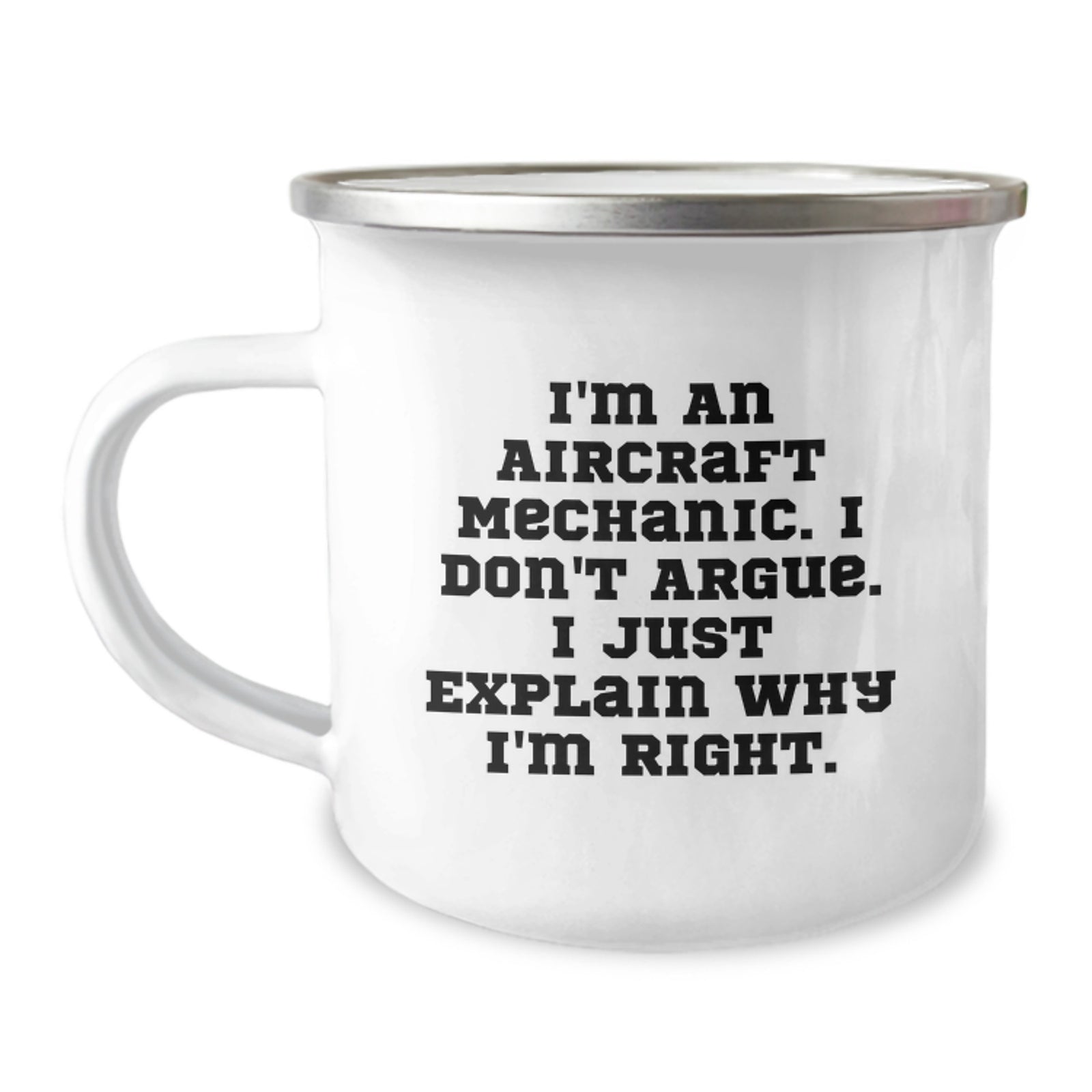 Aircraft Mechanic Keepsake Mug Gift for Him - I Don't Argue, I Explain - Image 1