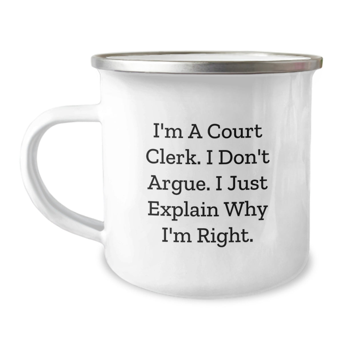 Court Clerk Keepsake Camping Mug for Him Birthday Gift - Image 1