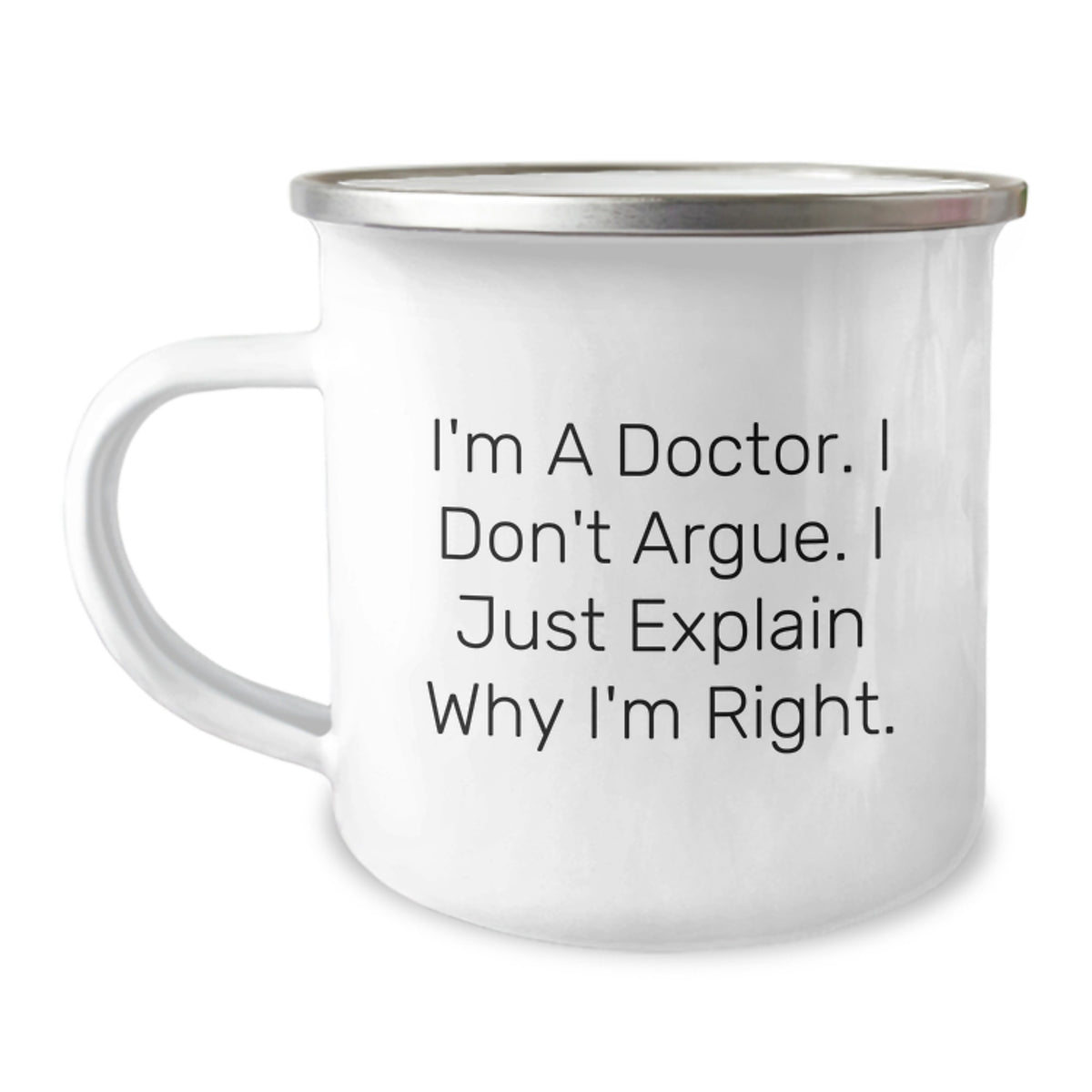 Funny Doctor Humor Gifts from Men to Friends and Family for Valentine's Unique Doctor Camping Mug - Image 1