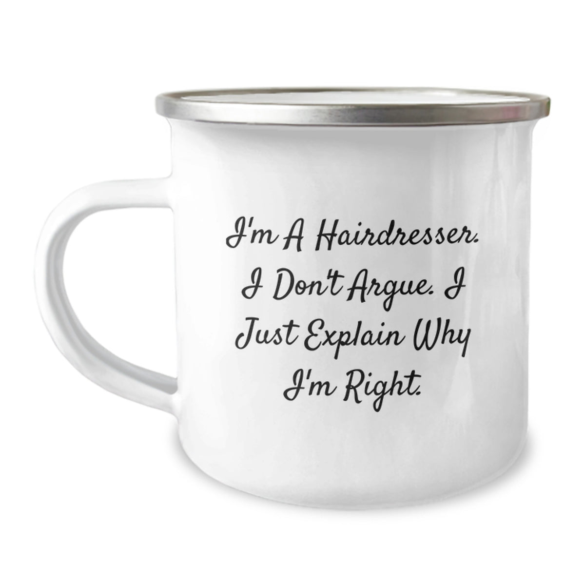 Funny Hairdresser Camping Mug Gifts from Friends for Hairdresser Women on Mother's Day - Image 1