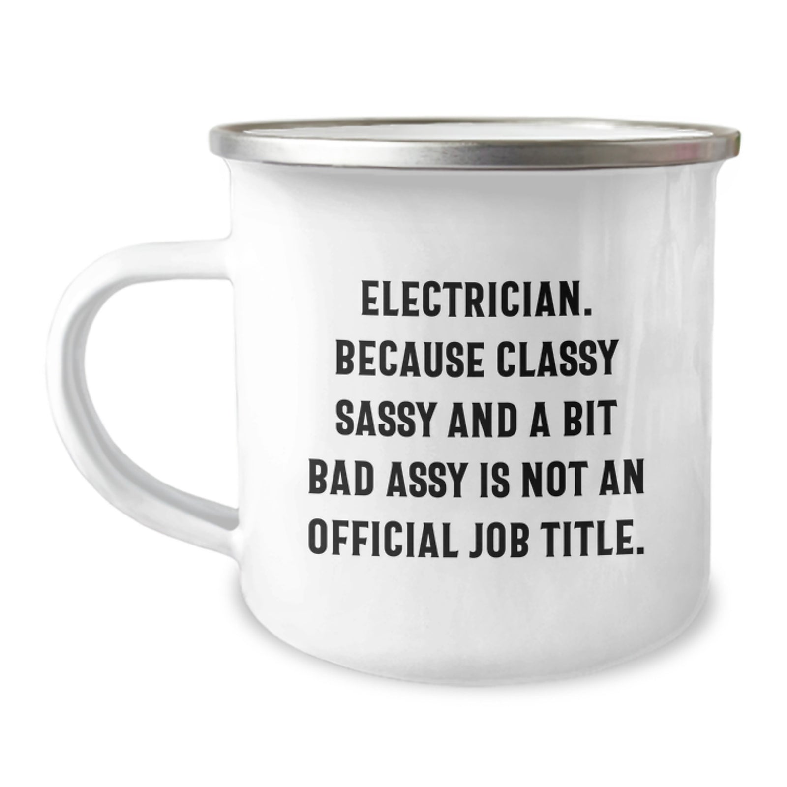 Electrician Keepsake Camping Mug for Him Birthday Gift Stainless Steel - Image 1