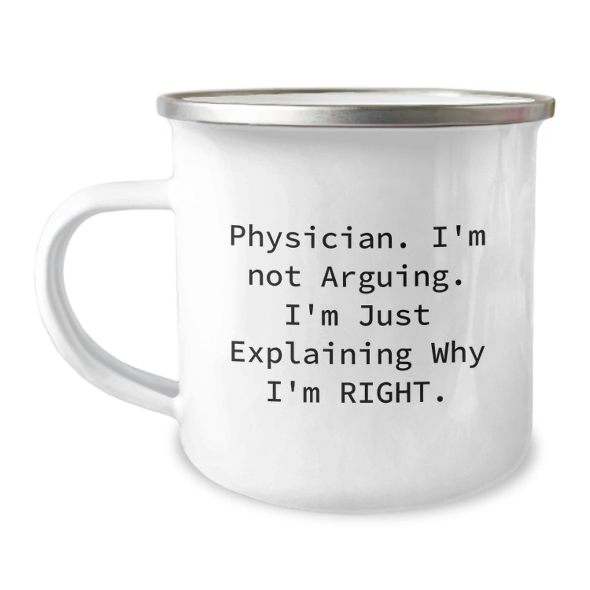 12oz Camping Mug for Physician Companion Birthday Gift Best Friend - Image 1