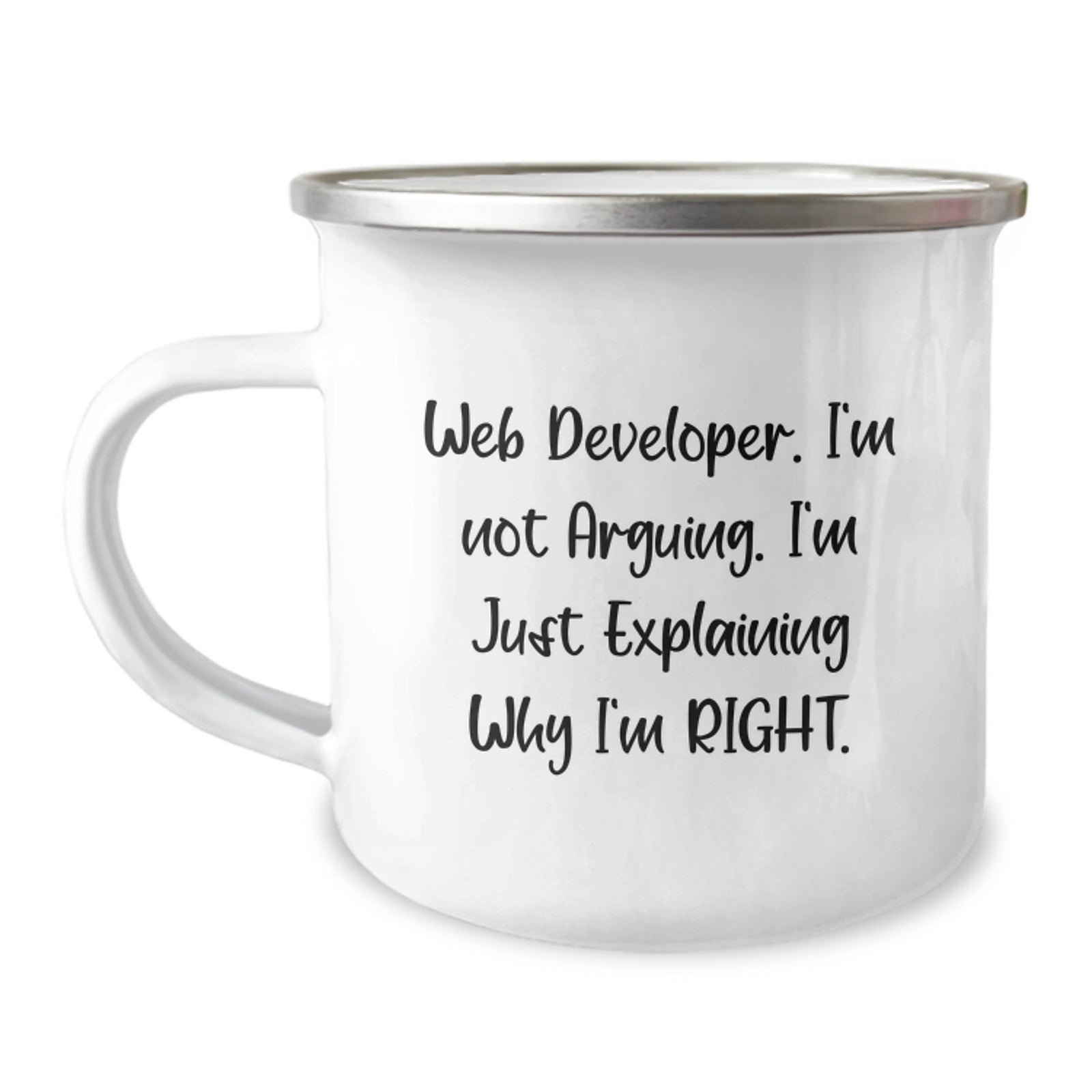 Funny Web Developer Camping Mug - Gifts from Friends - Web Developer Unique Valentine's Gifts for Web Developer Men - Image 1