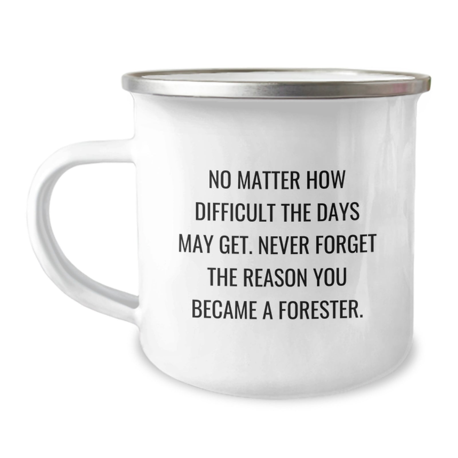 Inspiring Forester Gifts from Family for Graduation Unique, Funny Quote - 12 oz Camping Mug for Forester Men - Image 1