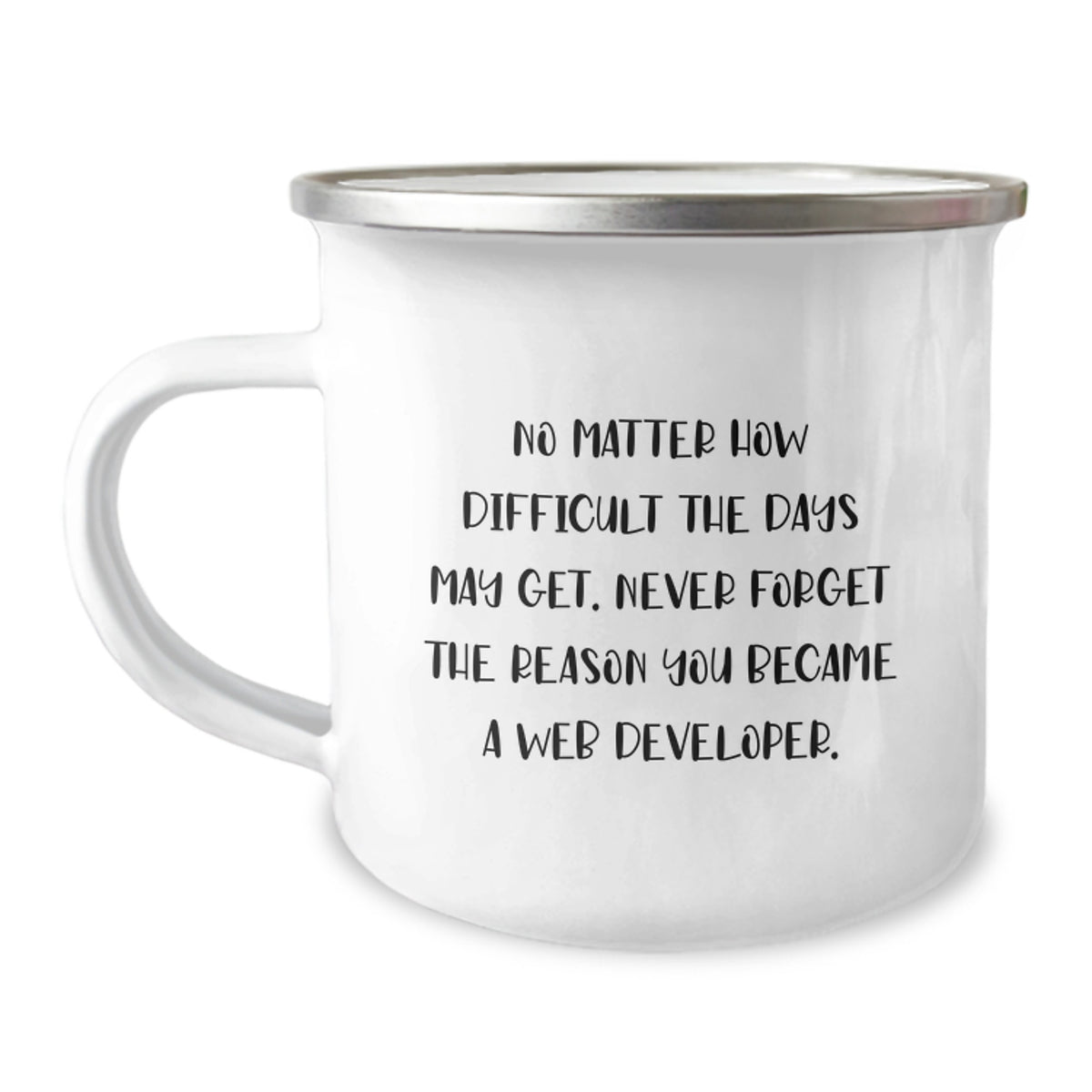 Graduation Unique Gifts for Web Developer, Funny Inspirational Quotes, Stainless Steel Camping Mug, Gifts from Men to Women, Friends, Coworkers, Family - Image 1