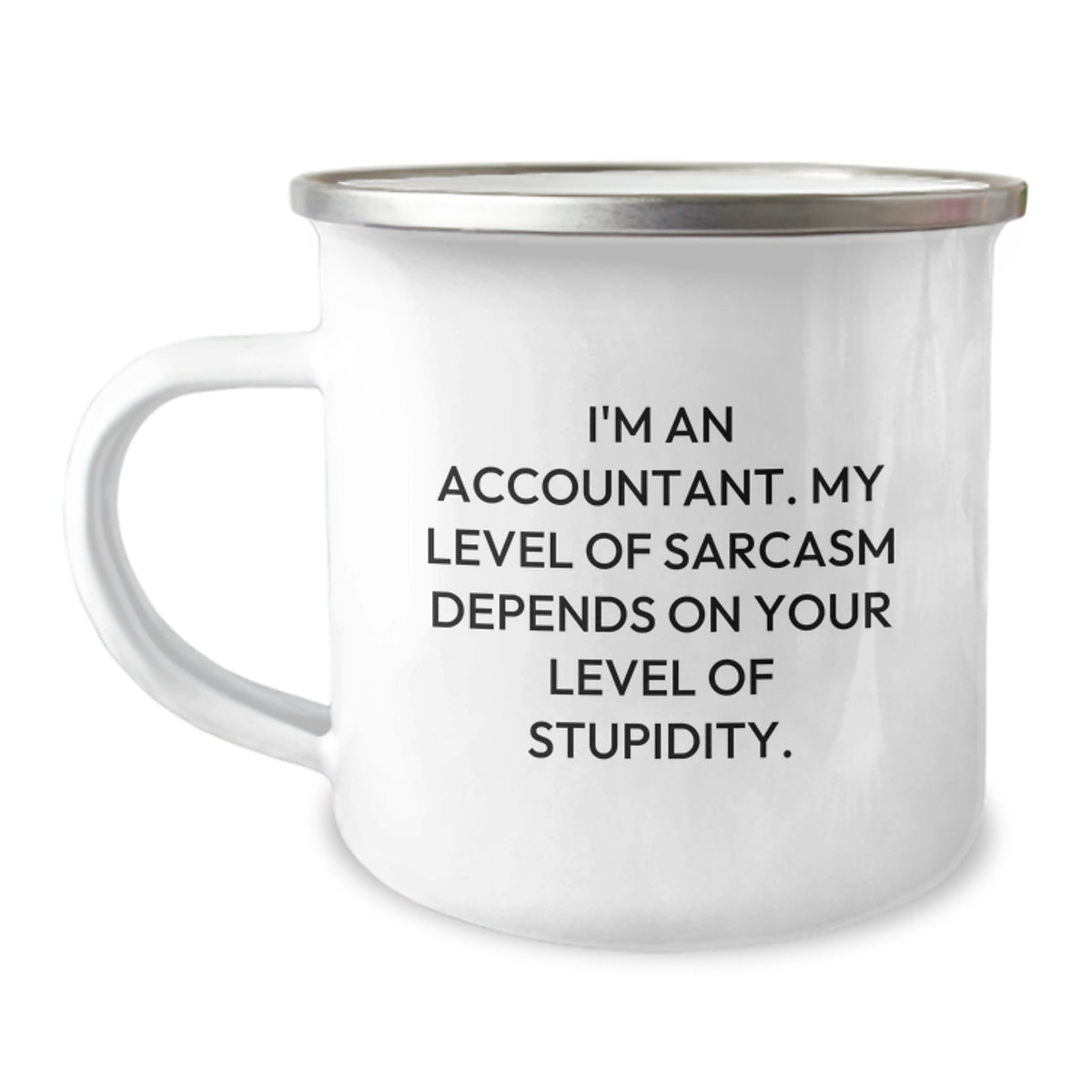 Accountant Funny Gifts from Men - I'm An Accountant. My Level Of Sarcasm Depends On Your Level Of Stupidity. Camping Mug for Graduation Unique Gifts - Image 1