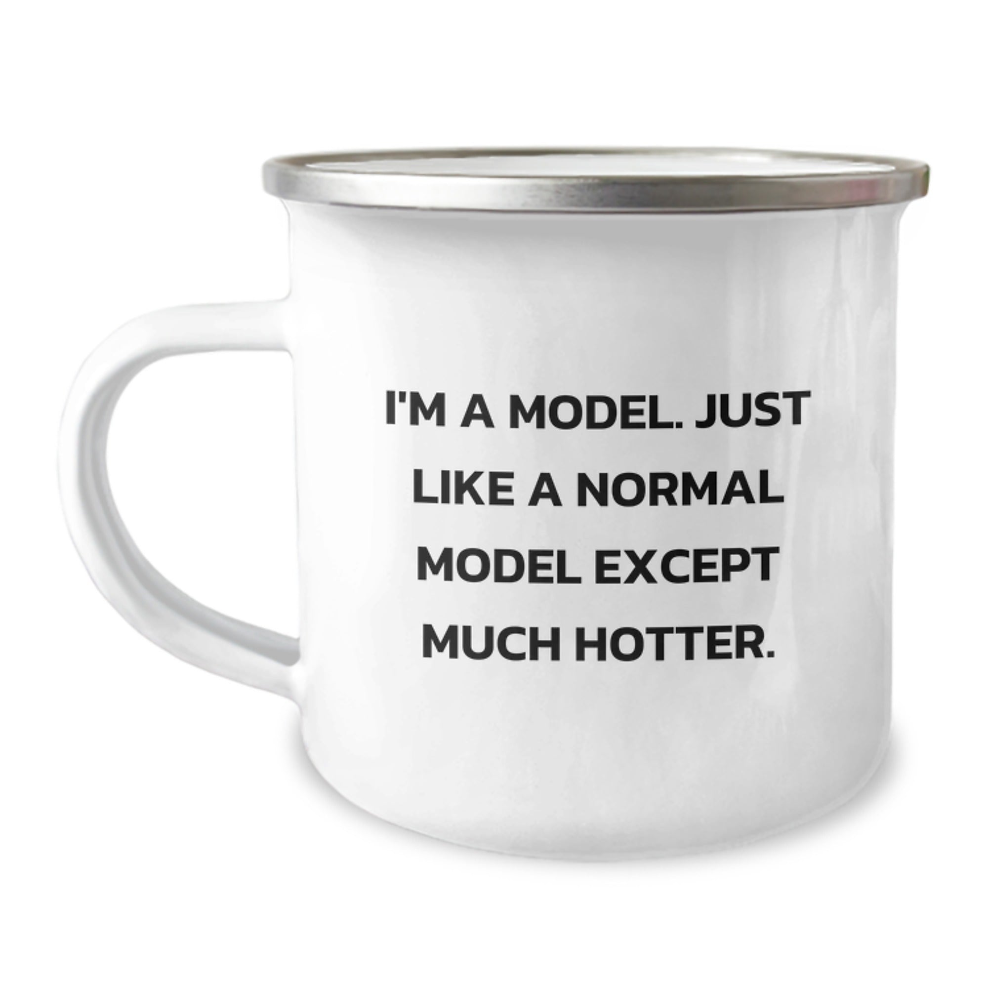 Gifts from Friends for the Model in Your Life, Funny Model Camping Mug, Unique Christmas Memorable Presents for Men, Women, or Family Members - Image 1