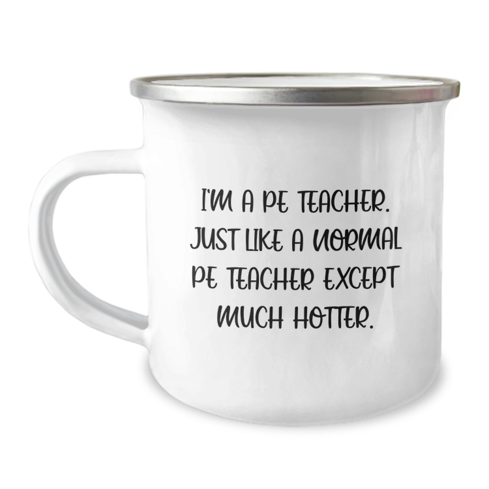 Funny PE Teacher Gifts for Men - PE Teacher Camping Mug - Valentine's Unique Gifts from Friends to PE Teachers - Image 1