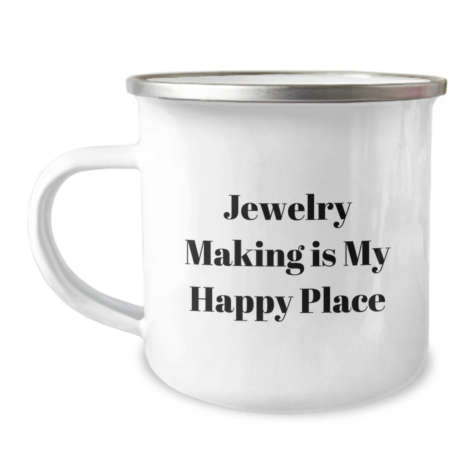 Birthday Gift Camping Mug for Him – Jewelry Making Is My Happy Place - Image 1