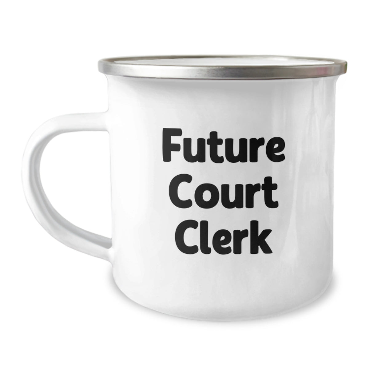 Court Clerk Gift for Him - Future Court Clerk Keepsake Camping Mug - Image 1
