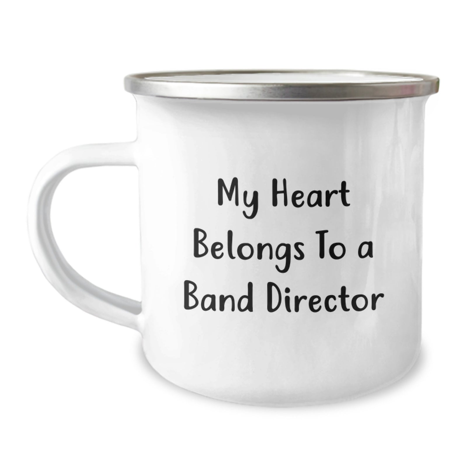 Funny Gifts from Friends for Band Director My Heart Belongs To A Band Director Christmas Camping Mug - Image 1