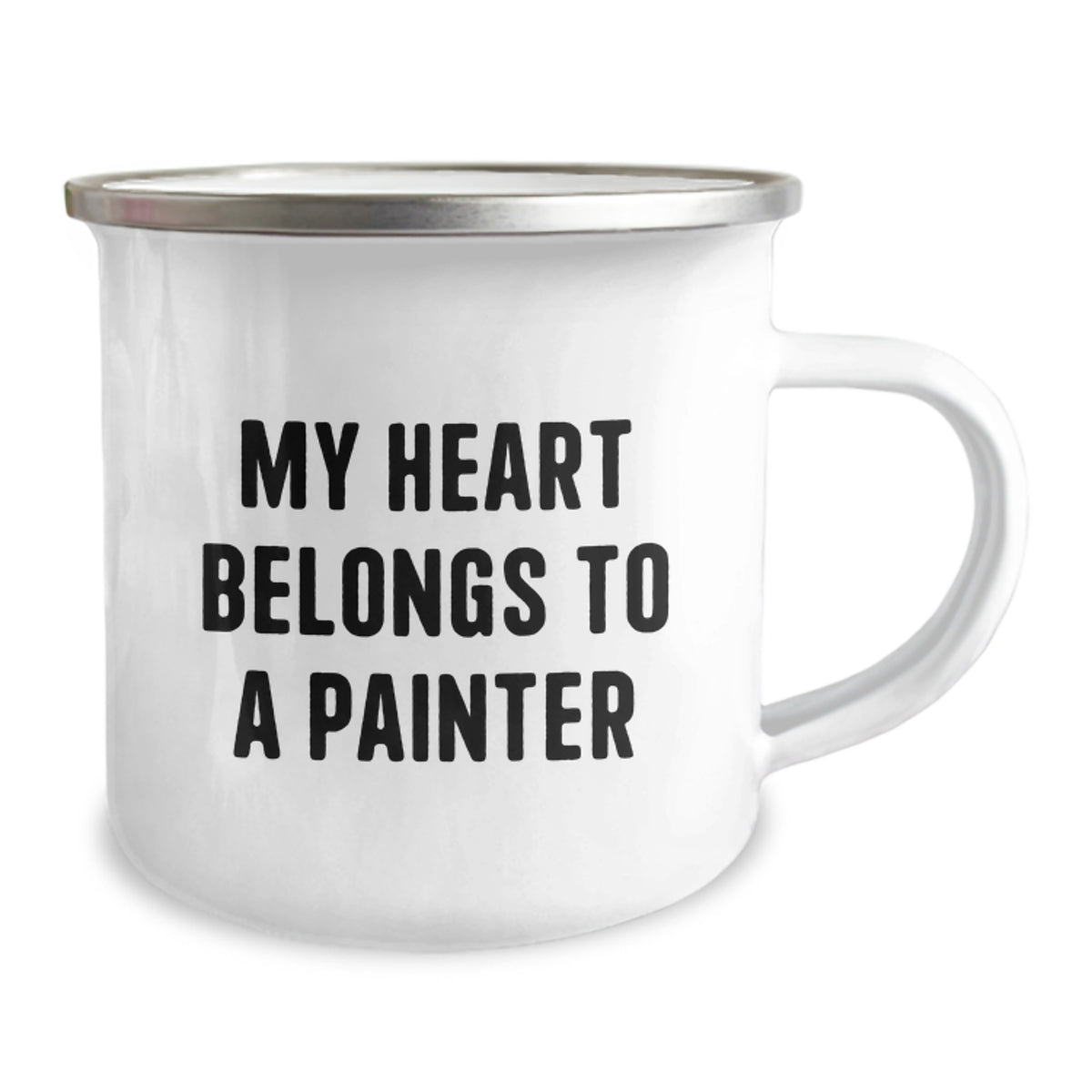 Funny Painter Inspirational Gifts for Men from Friends - 'My Heart Belongs To A Painter' Birthday Unique Mugs Camping Mug - Image 2