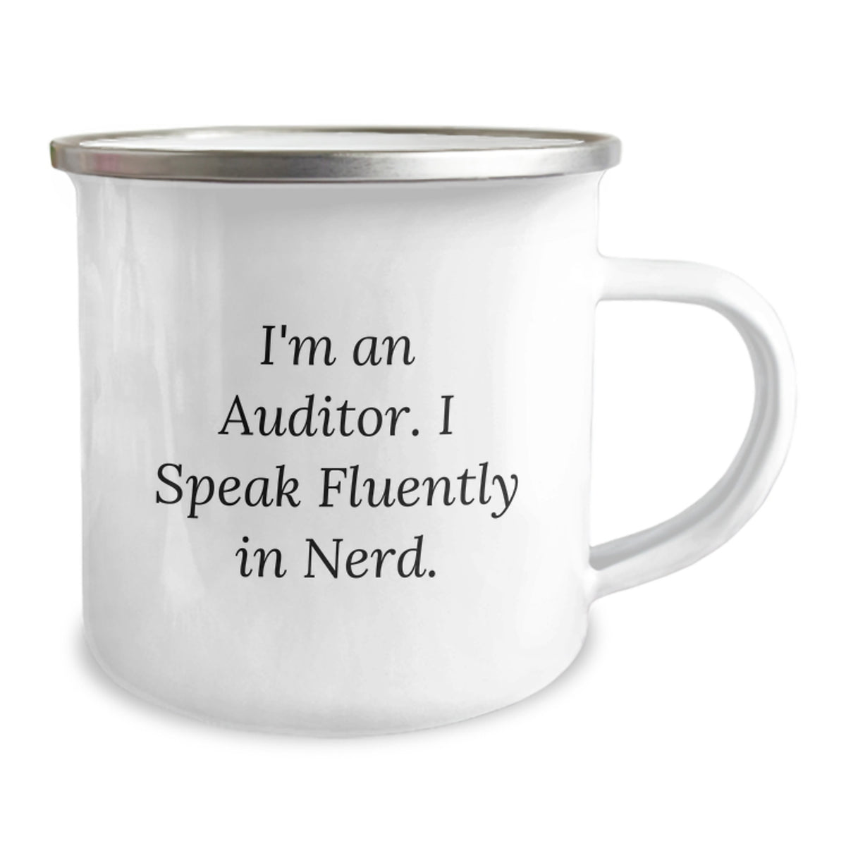 Funny Auditor Gifts from Friends, Unique Graduation Unique Gifts for Auditor, Funny Camping Mug with I'm An Auditor. I Speak Fluently In genius. - Image 2