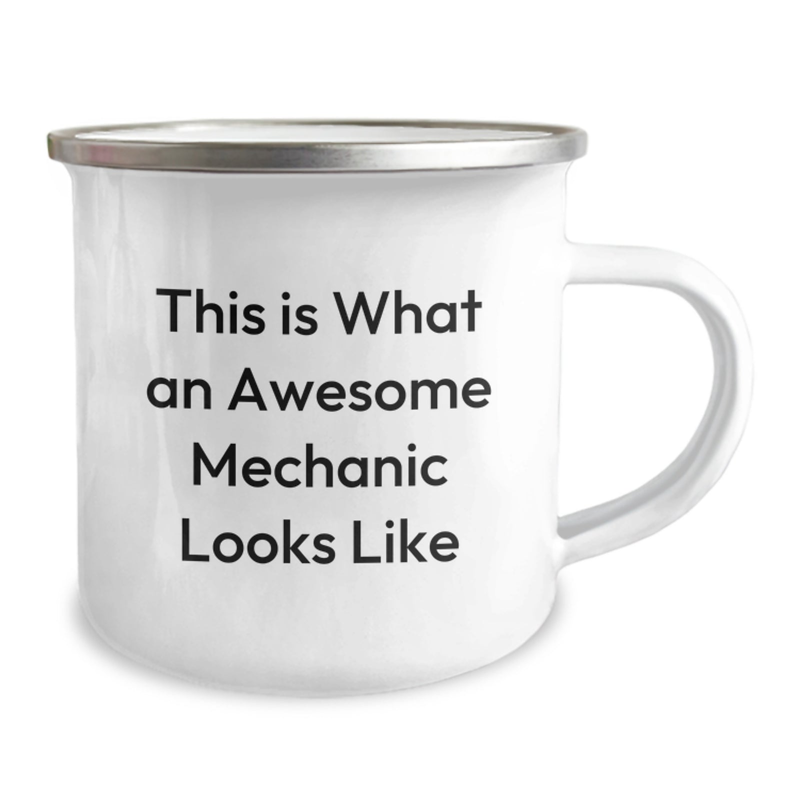 Funny Mechanic Gifts from Men, This Is What An Awesome Mechanic Looks Like Enamel Camping Mug for Mechanic Friends, Unique Christmas Unique Gifts for Mechanic Family - Image 2