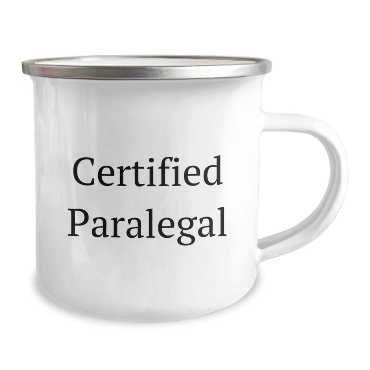 Funny Certified Paralegal Gifts from Friends for Paralegal Graduation, Camping Mug with Quote, 12 oz Stainless Steel with Enamel Finish - Image 2