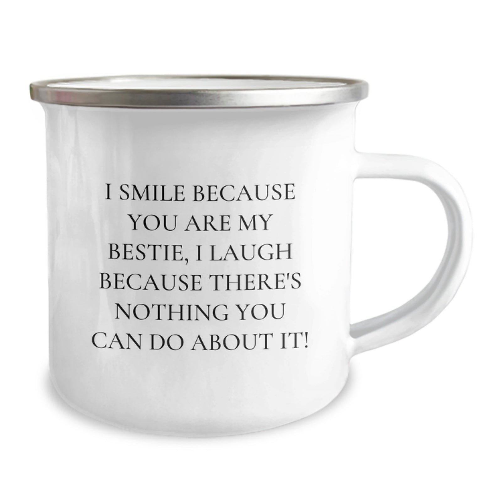 Funny Bestie Quotes Gifts from Men to Women Friends on Mother's Day Unique Camping Mug - Image 2