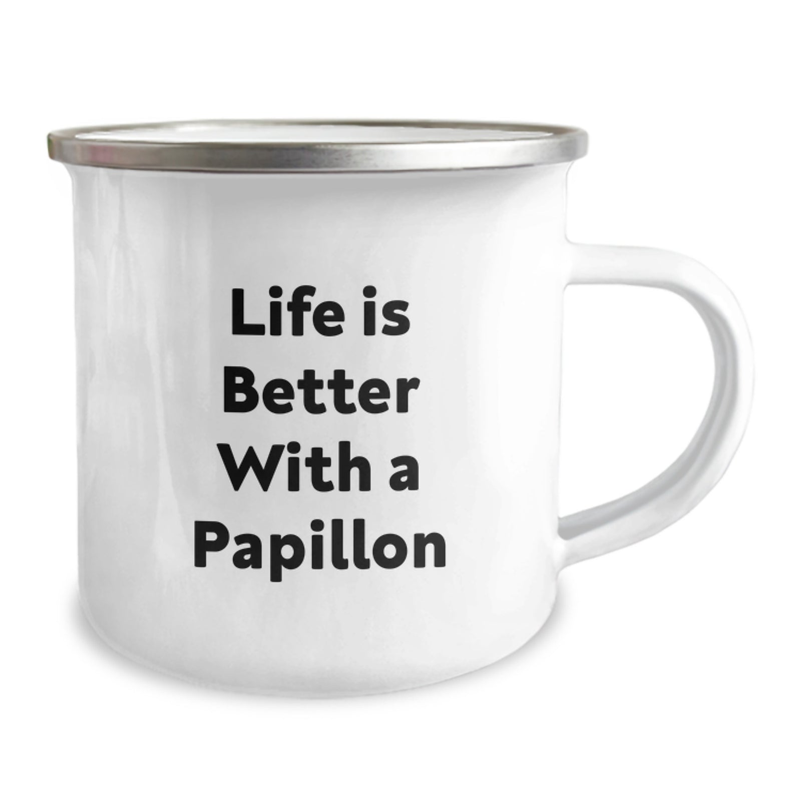 Papillon Dog Lover's Gift, Camping Mug for Graduation 'Life Is Better With A Papillon' from Family, Friends, or Coworkers to Papillon Dog Enthusiasts, Men, and Women - Image 2