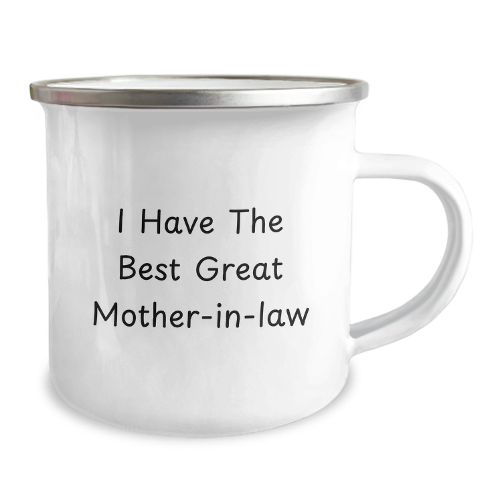 Funny Mom-in-law Gifts from Friends for Graduation, 'I Have The Best Great Mom-in-law' Quote on Camping Mug, 12 oz Stainless Steel with Enamel Finish - Image 2
