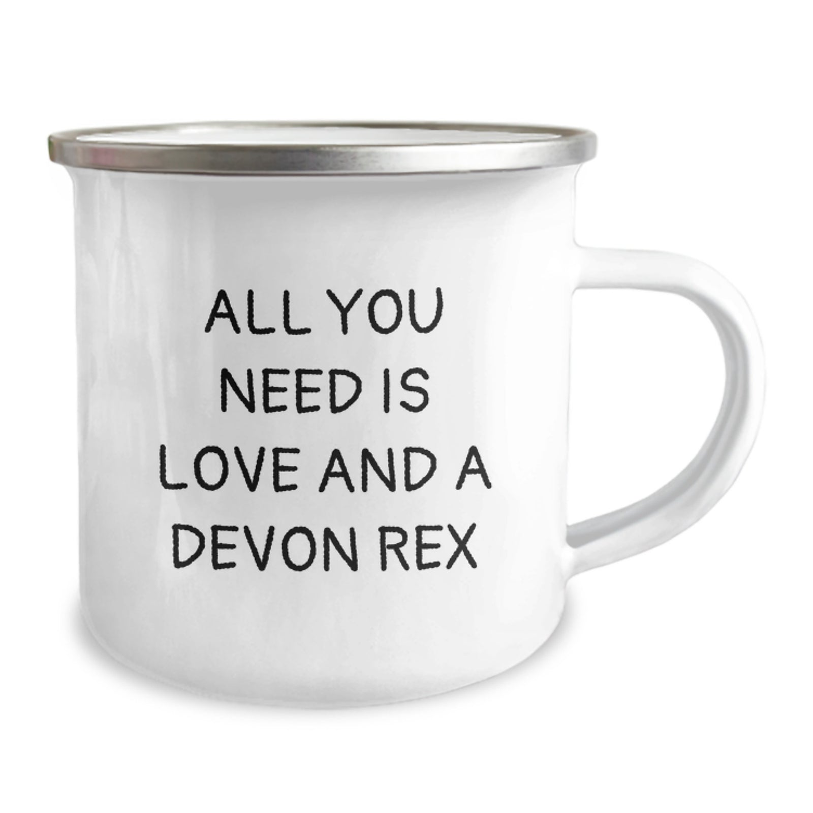 Christmas Unique Gifts for Devon Rex Cat Lovers - Funny Camping Mug with Quote 'All You Need Is Love And A Devon Rex' - Image 2