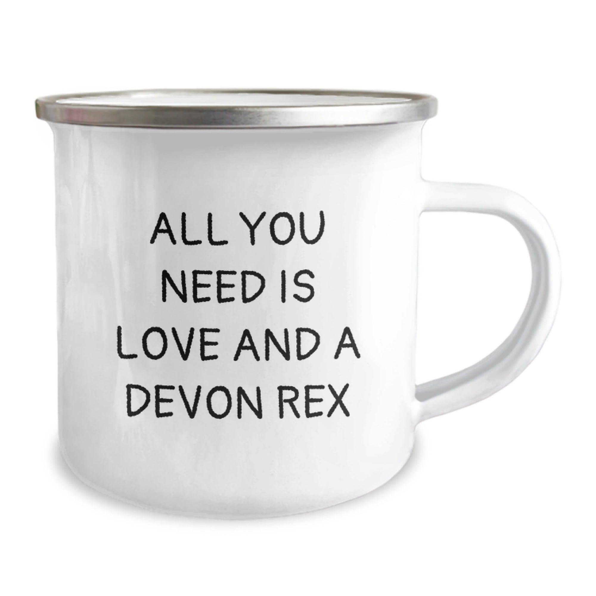 Christmas Unique Gifts for Devon Rex Cat Lovers - Funny Camping Mug with Quote 'All You Need Is Love And A Devon Rex' - Image 2