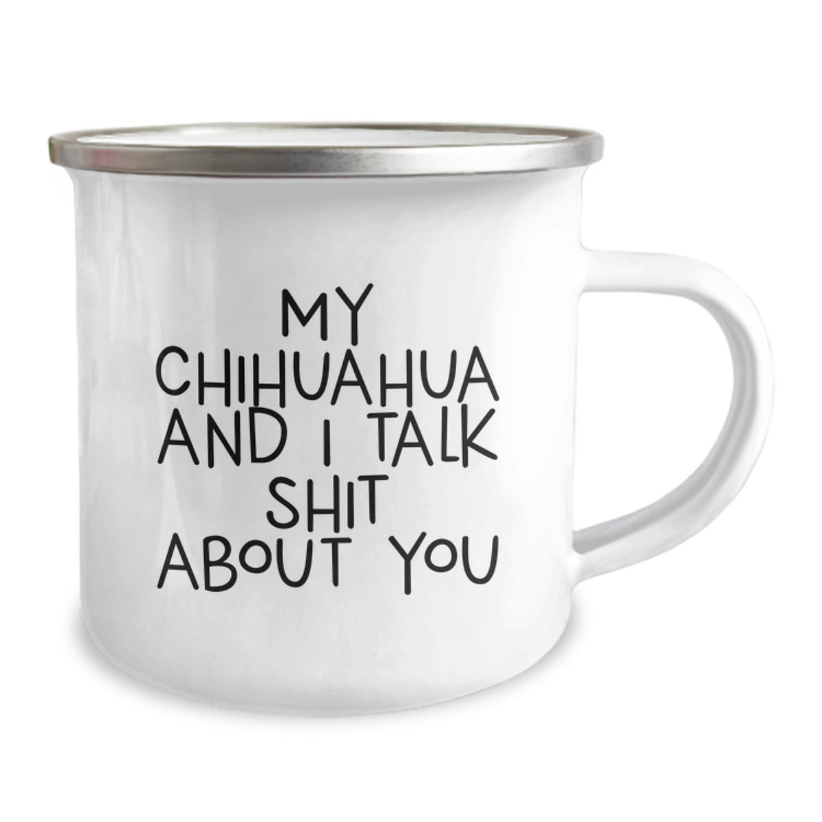 Chihuahua Camping Mug Birthday Gift for Him – My Chihuahua And I Talk - Image 2