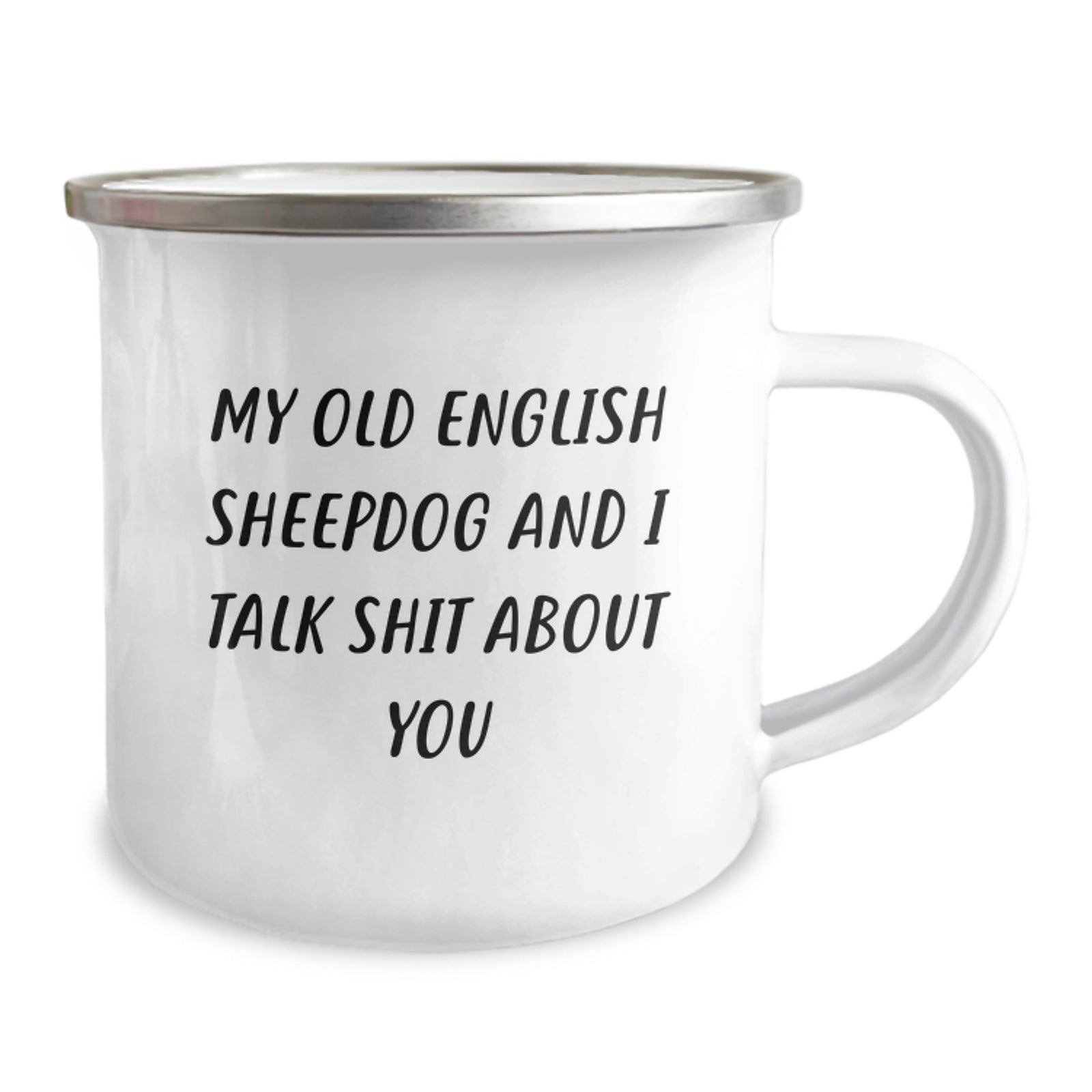 Christmas Gift Witty Old English Sheepdog Camping Mug for Her Present - Image 2