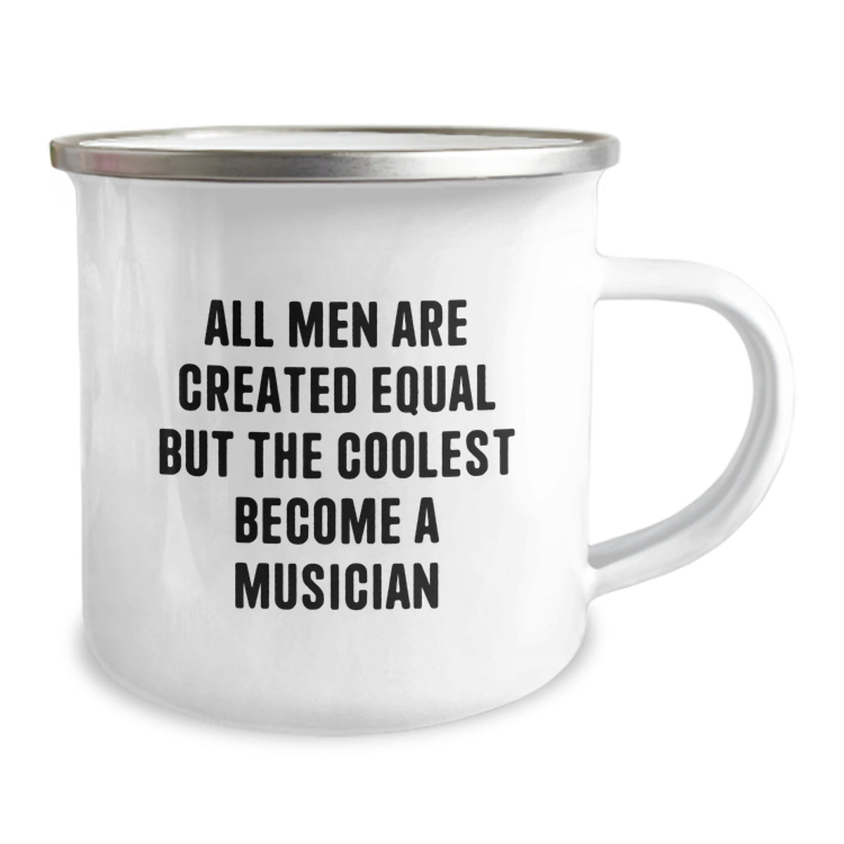 Funny Musician Gifts for Men, 'All Men Are Created Equal But The Coolest Become A Musician' Camping Mug, Unique Birthday Unique Gifts from Friends - Image 2