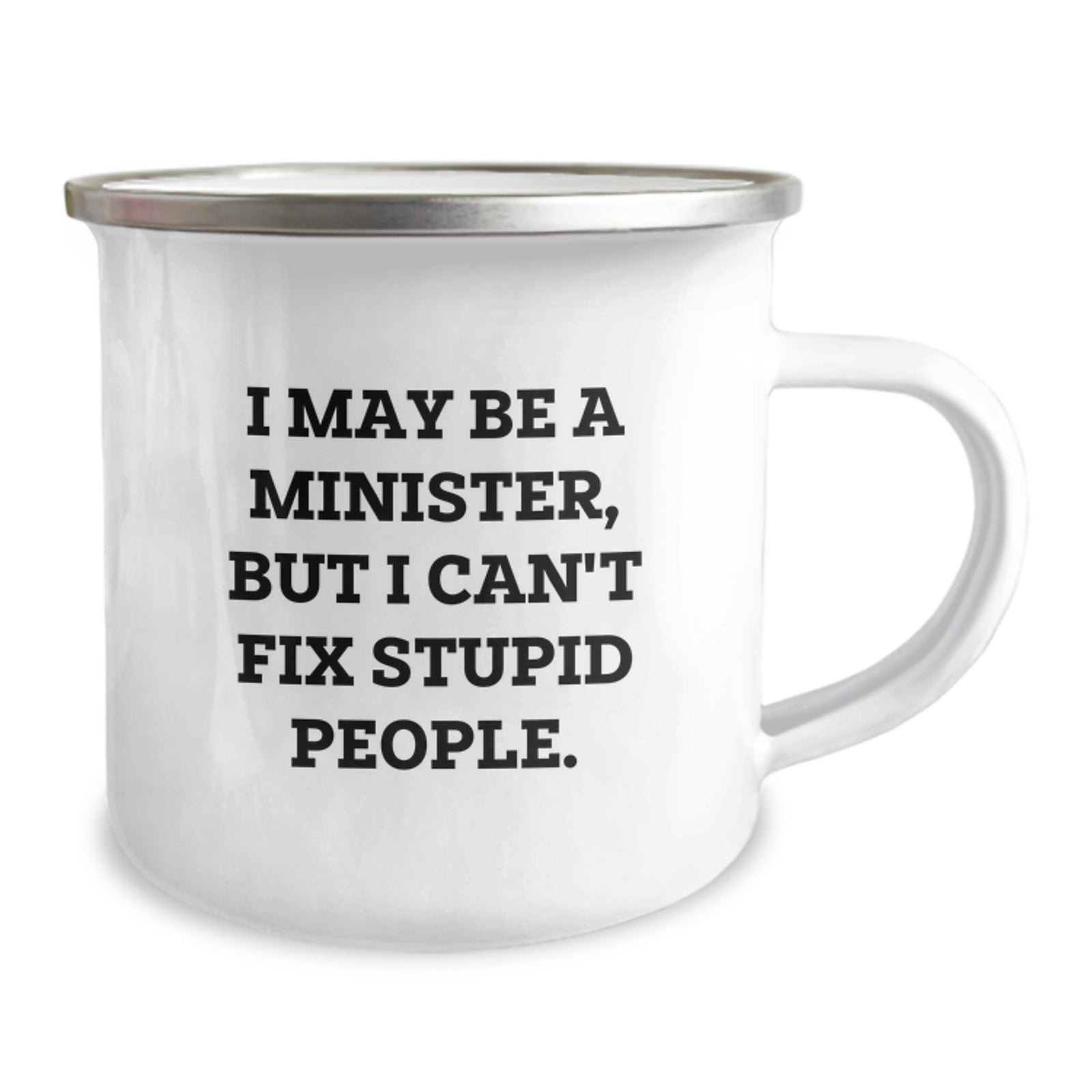 Minister Gift for Him - Witty Camping Mug Keepsake - Image 2