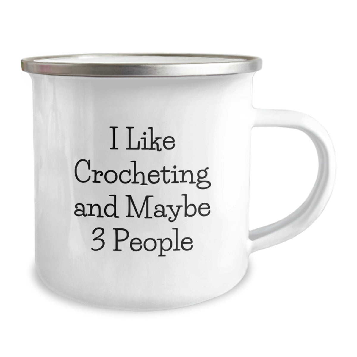 Cheerful Crocheting Camping Mug for Neighbors Essential Birthday Gift - Image 2