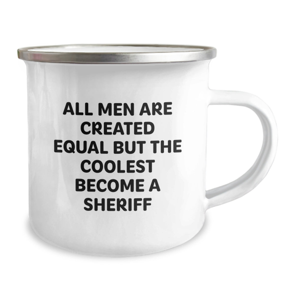 Gifts from Friends for the Coolest Sheriff, Funny Sheriff Quote Camping Mug, 12 oz Stainless Steel Enamel Finish, Christmas Unique Gifts - Image 2