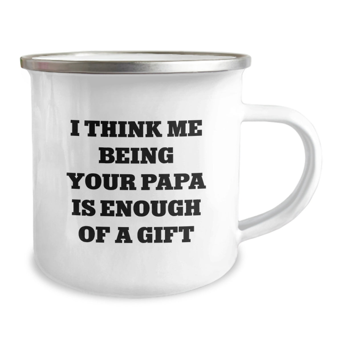 Unique Papa Camping Mug Gifts for Papa, Funny Quote, 12 oz Stainless Steel with Enamel Finish, Gifts from Family to Papa, Perfect for Graduation - Image 2