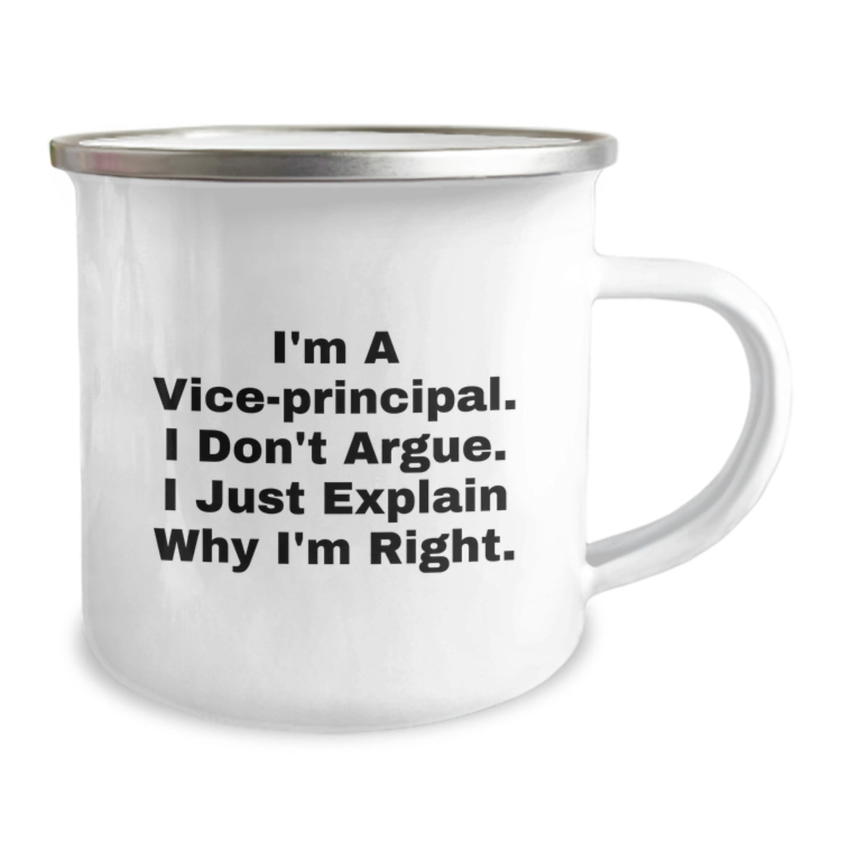 Funny Vice-principal Gifts for Men, Gifts from Men to Vice-principal, Vice-principal Camping Mug, Inspirational Quote - 'I'm A Vice-principal. I Don't Argue. I Just Explain' - Image 2