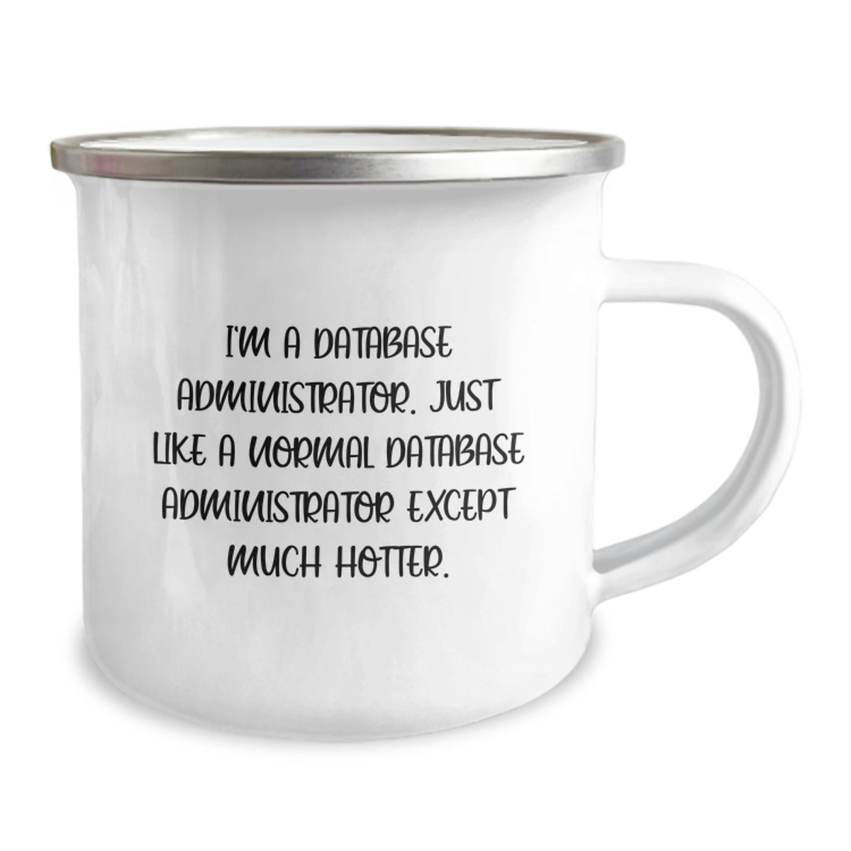 Funny Gifts from Men for Database Administrator Wife - Camping Mug with I'm A Database Administrator. Just Like A Normal Database Administrator Except Much Hotter. - Image 2