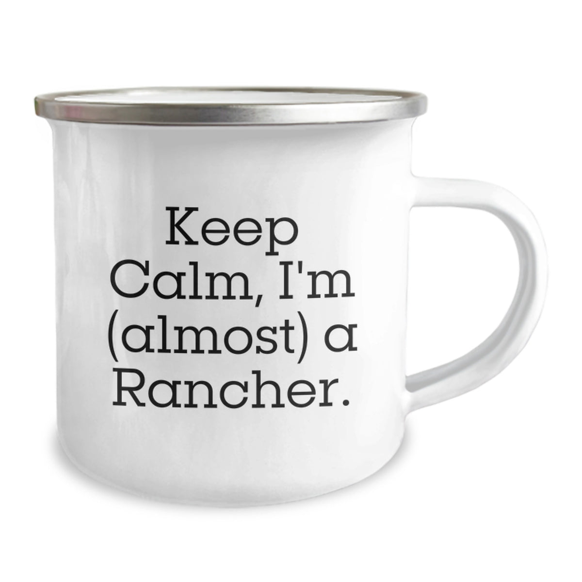 Funny Rancher Gifts for Men - Keep Calm I'm (almost) A Rancher Inspired Camping Mug for Graduation, Unique Rancher Mugs for Friends and Family - Image 2