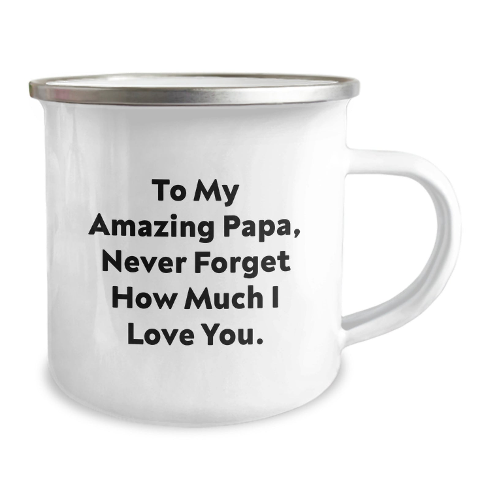 Funny Papa Camping Mug, To My Amazing Papa, Gifts from Family for Papa Graduation Unique Gifts, Papa Love Quote - Image 2
