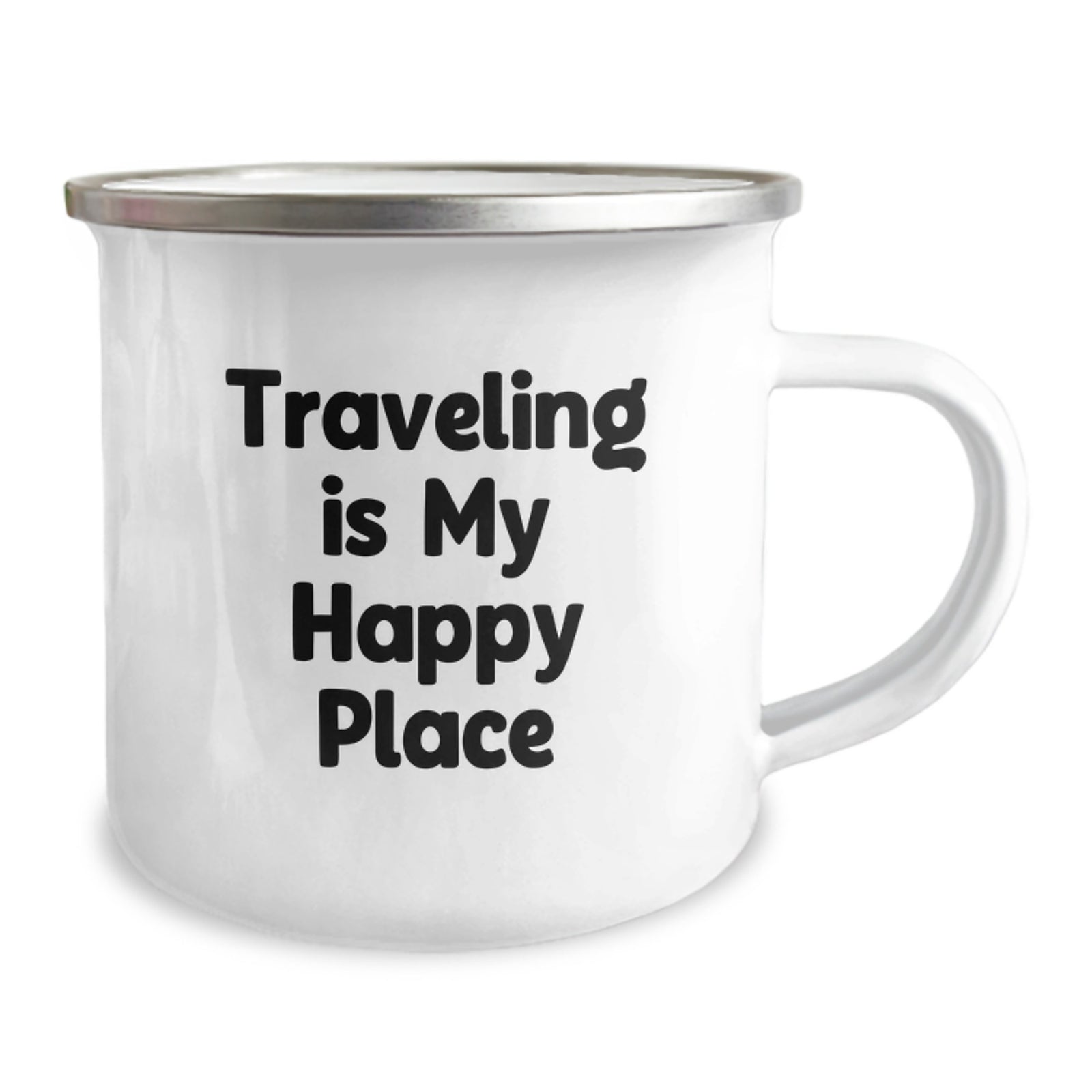 Traveling Is My Happy Place Funny Camping Mug Gifts for Traveling Dad, Ideal Gift for Camping Enthusiasts, Unique Father's Day Unique Gifts from Men to Family - Image 2