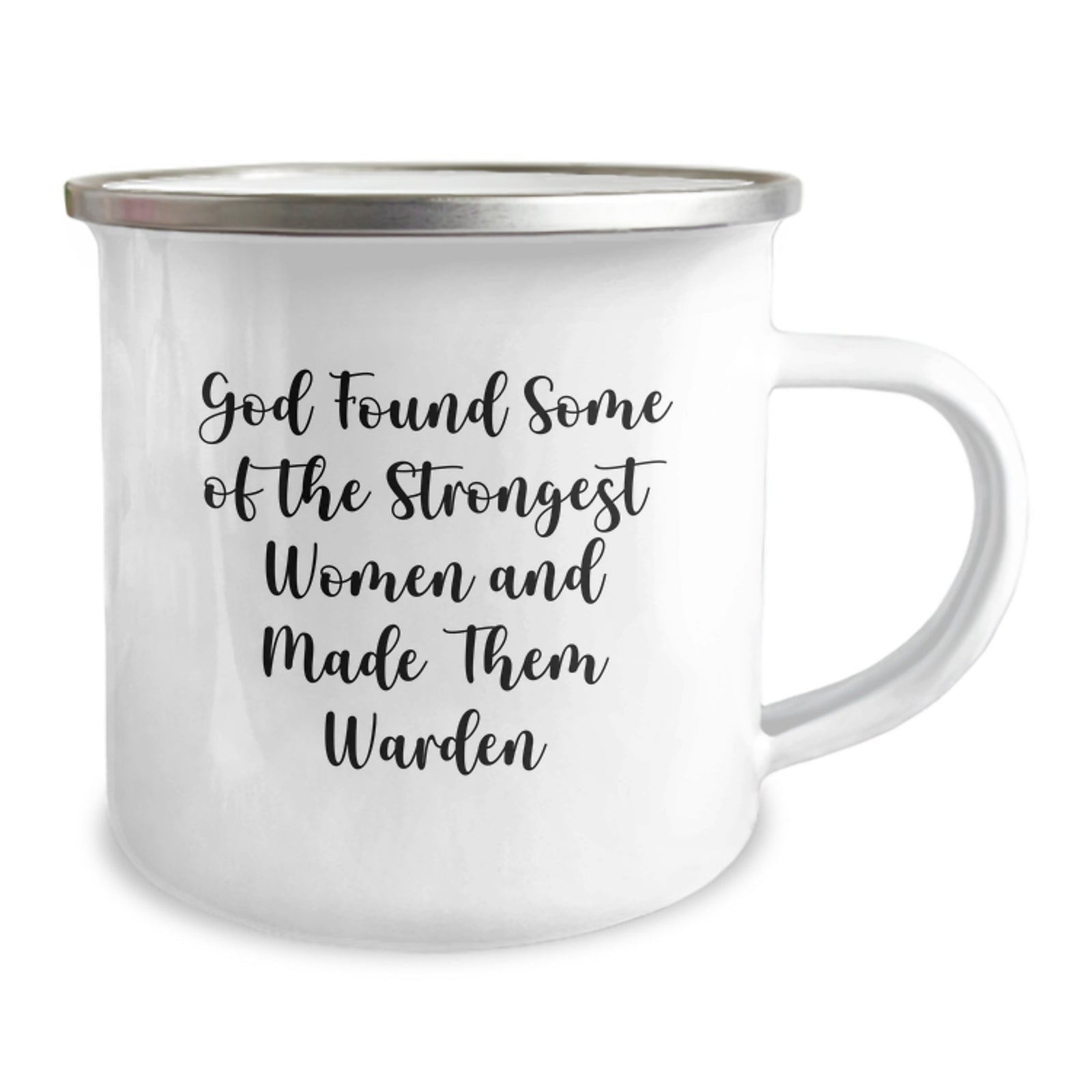 Funny Warden Gifts, Christmas Unique Mugs for Women, Camping Mug, Inspirational Quote 'God Found Some Of The Strongest Women And Made Them Warden' Gifts from Men to Women - Image 2