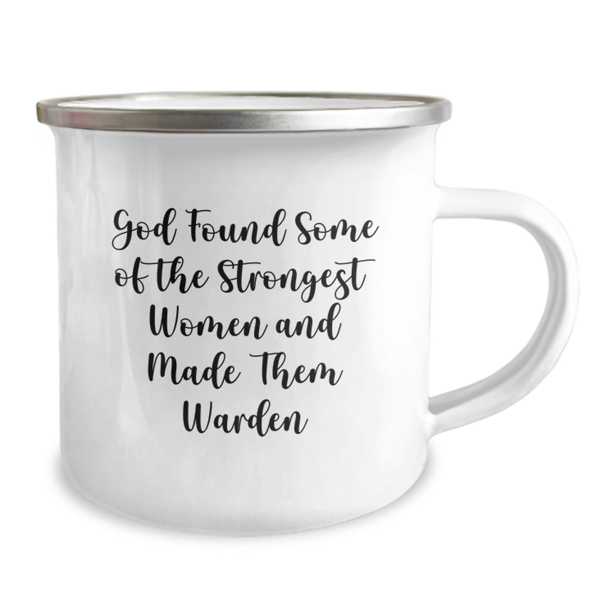Funny Warden Gifts, Christmas Unique Mugs for Women, Camping Mug, Inspirational Quote 'God Found Some Of The Strongest Women And Made Them Warden' Gifts from Men to Women - Image 2