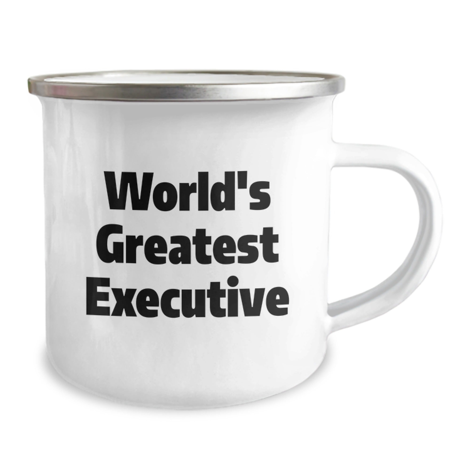 World's Greatest Executive Funny Camping Mug Gifts from Friends for Birthday, 12 oz Capacity, Stainless Steel with Enamel Finish - Image 2