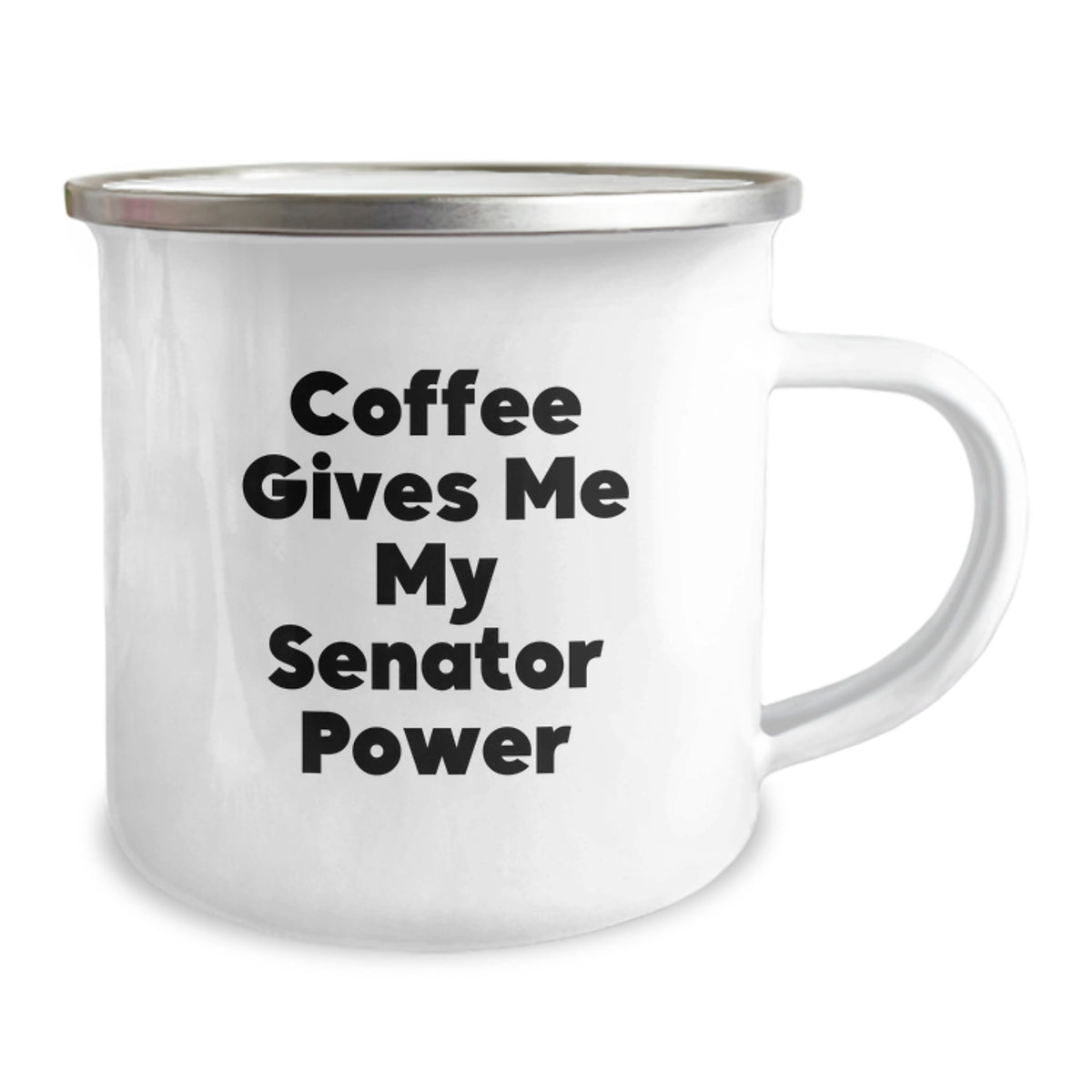 Senator Gifts from Friends and Family, Funny Coffee Lover Christmas Unique Presents for Senator, Camping Mug with 'Coffee Gives Me My Senator Power' Quote - Image 2