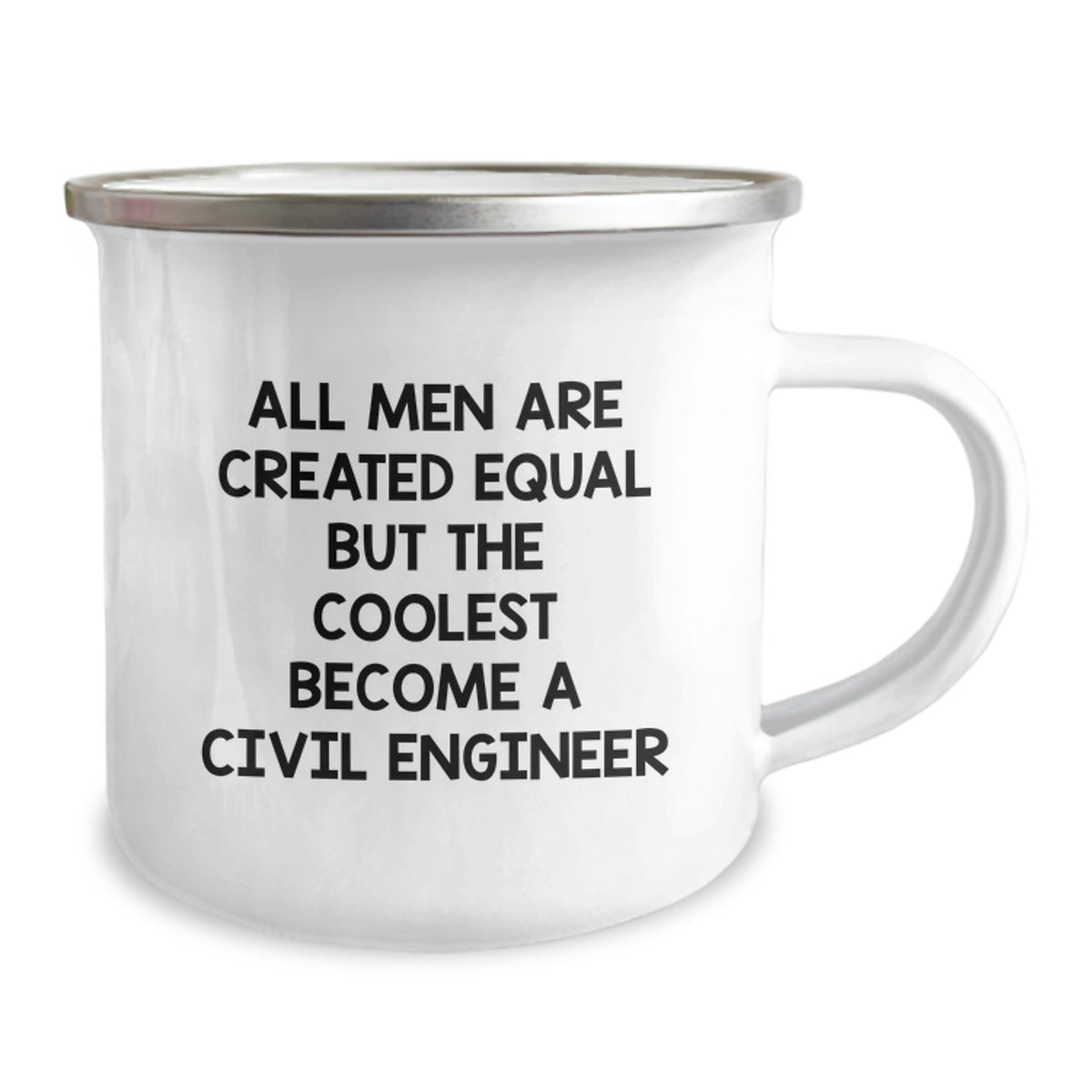 Funny Civil Engineer Gifts for Him, Christmas Unique Presents for Civil Engineers, Camping Mug for Men, 'All Men Are Created Equal But The Coolest Become A Civil Engineer' - Image 2