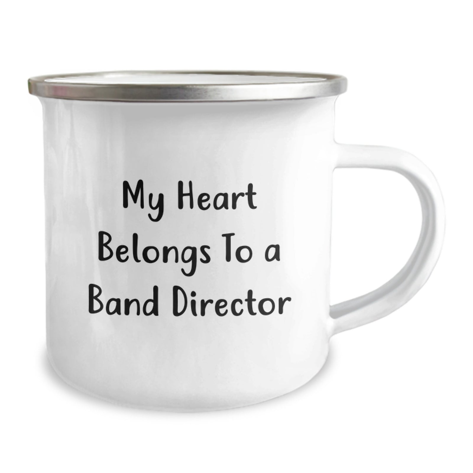 Funny Gifts from Friends for Band Director My Heart Belongs To A Band Director Christmas Camping Mug - Image 2