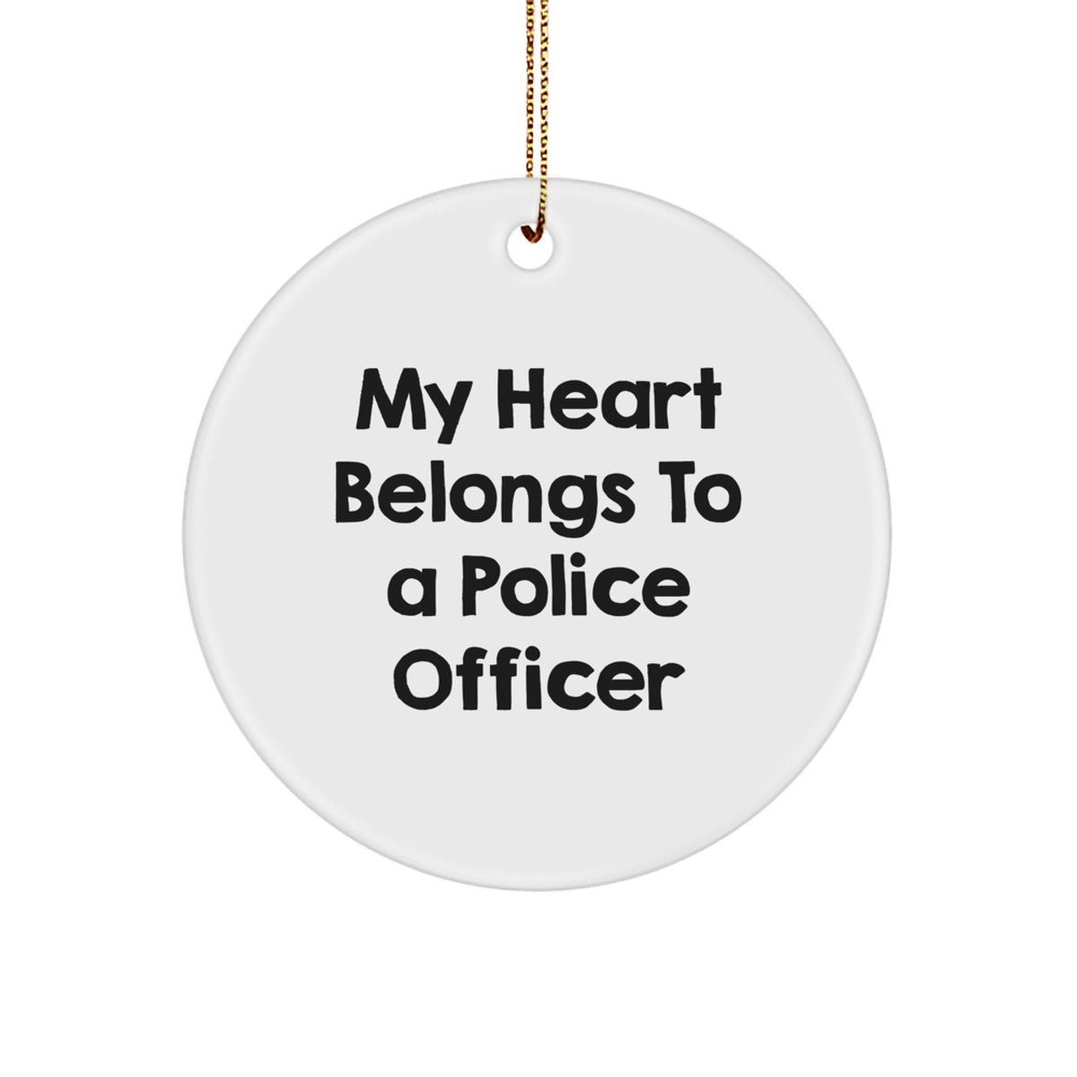 Police Officer Keepsake Christmas Ornament for Him Gift - Image 1