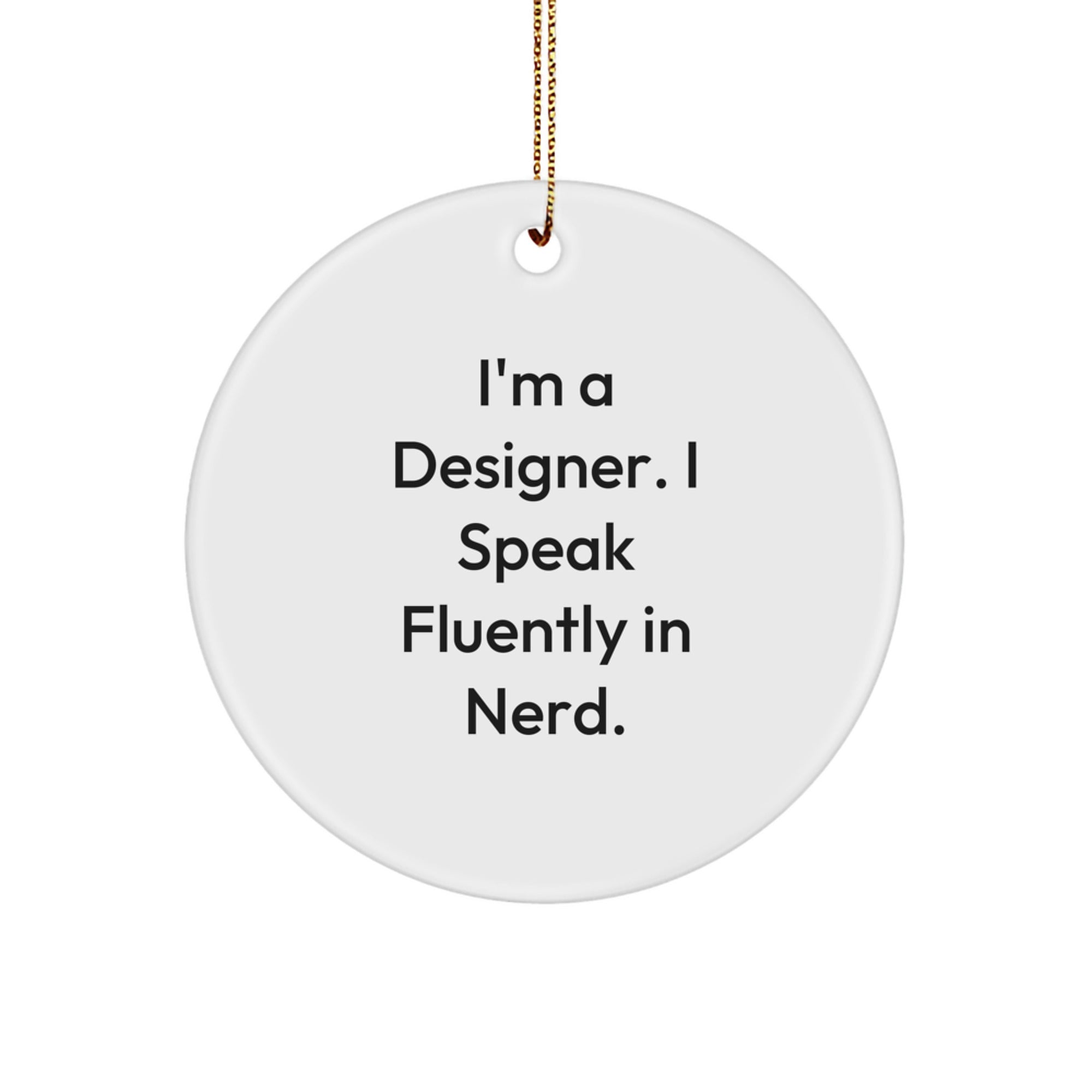 Funny Christmas Unique Gifts from Friends to Designer Men Circle Ornament - Image 1