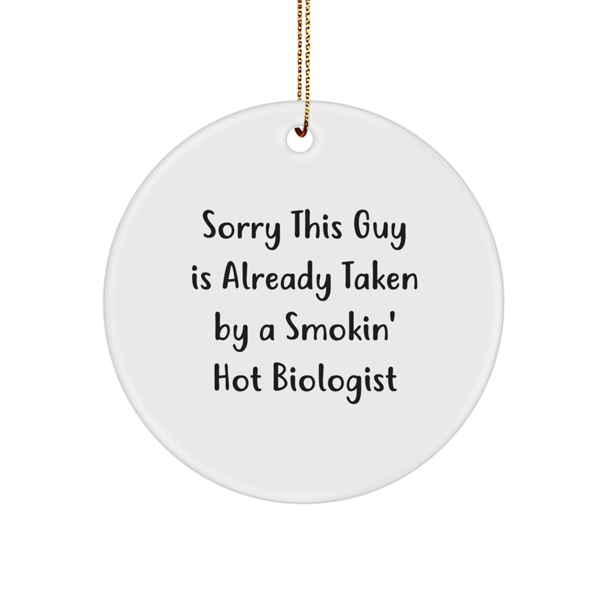 Funny Biologist Gifts, Circle Ornament for Christmas Unique Gifts from Friends, Gifts for Biologist Men and Women - Image 1