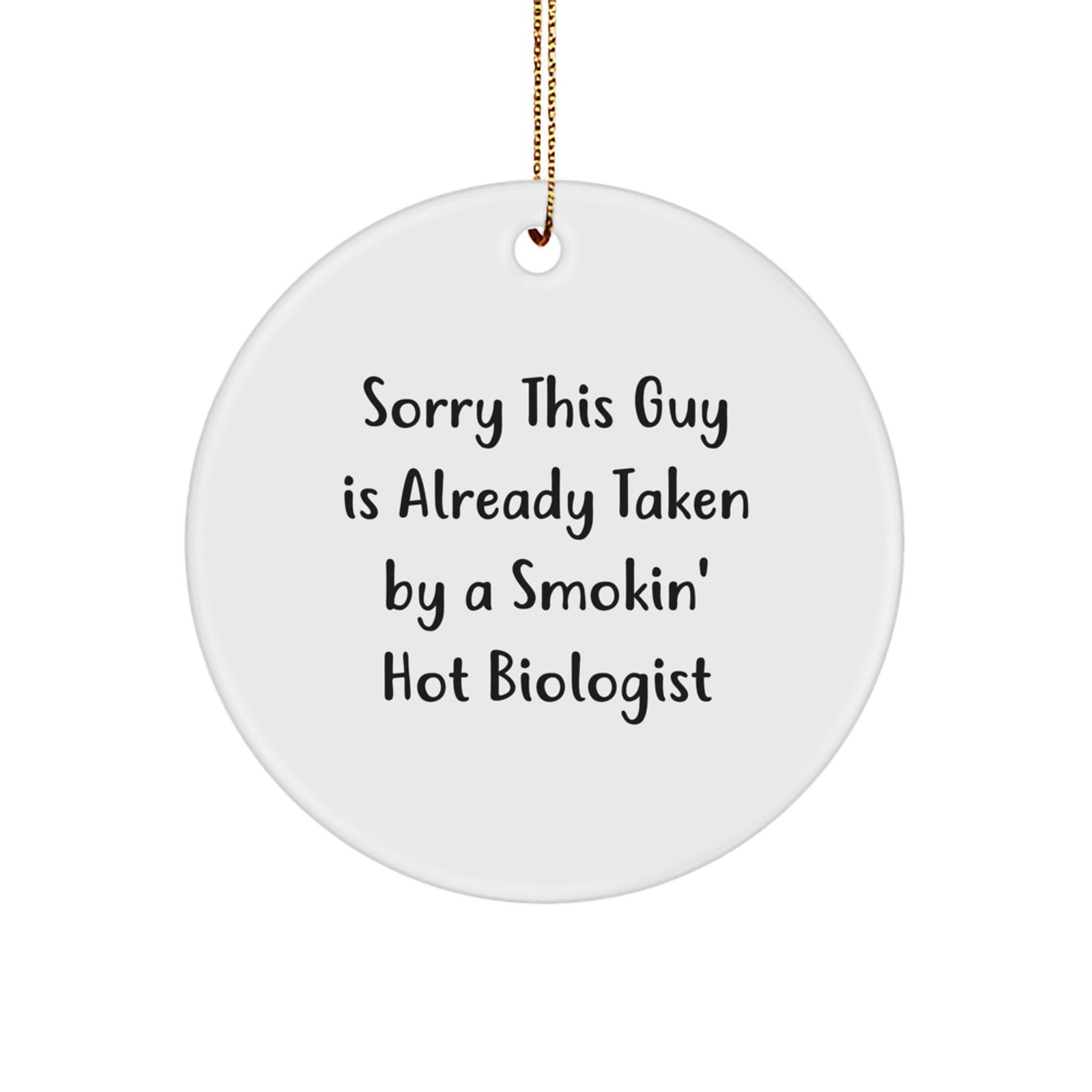 Funny Biologist Gifts, Circle Ornament for Christmas Unique Gifts from Friends, Gifts for Biologist Men and Women - Image 1