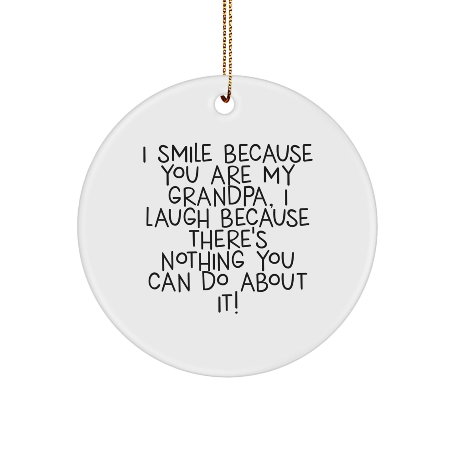 Funny Grandpa Circle Ornament Gifts from Men for Grandpa's Special Christmas Unique Gifts - Image 1